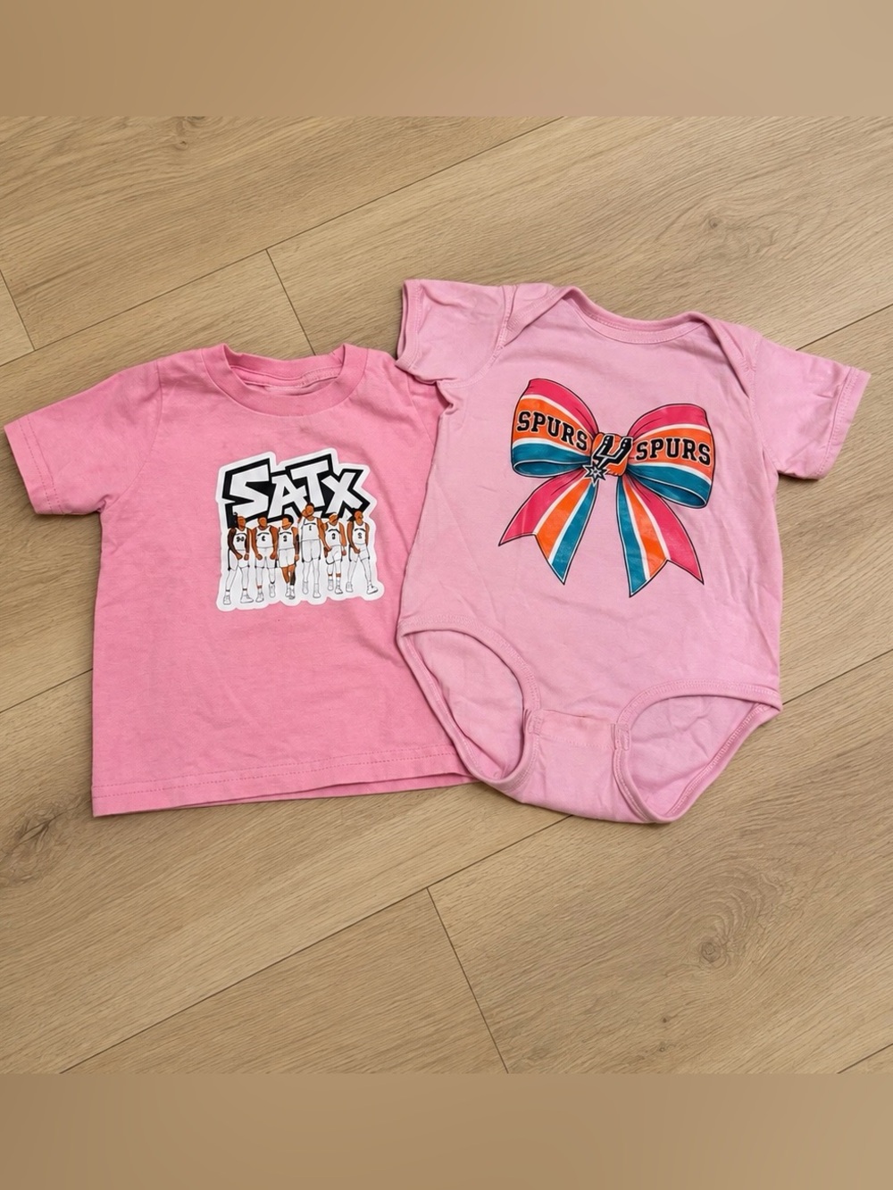Two Pink Baby Girl Spurs Shirts